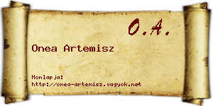 Onea Artemisz névjegykártya
